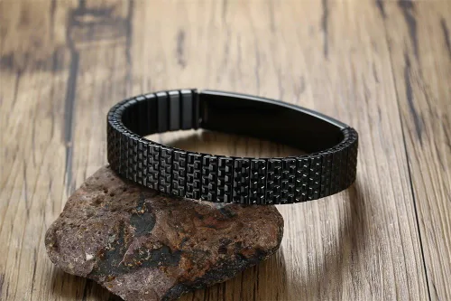 Miniatura 4 de VNOX Pulsera elástica de acero inoxidable chapado en oro negroplataoro para mujer y niña
