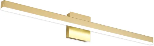 Miniatura 8 de JOOSSNWELL Lámpara de iluminación LED para tocador de baño, barra de luz de baño moderna, 23.62 pulgadas, color negro, 18 W, 4000 K