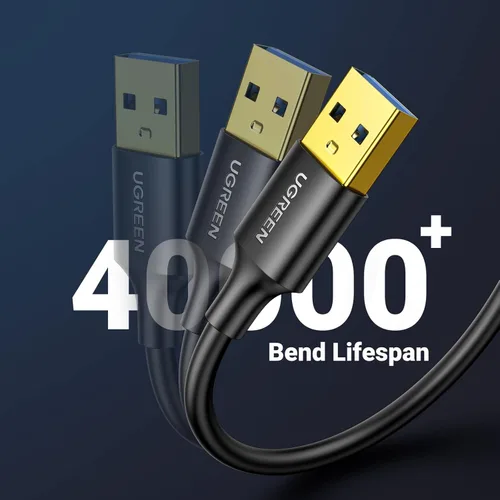Miniatura 7 de UGREEN - Cable USB 3.0 A a A Cable tipo A a macho para transferencia de datos, disco duro, gabinetes, impresoras, módems, cámaras 6 ft