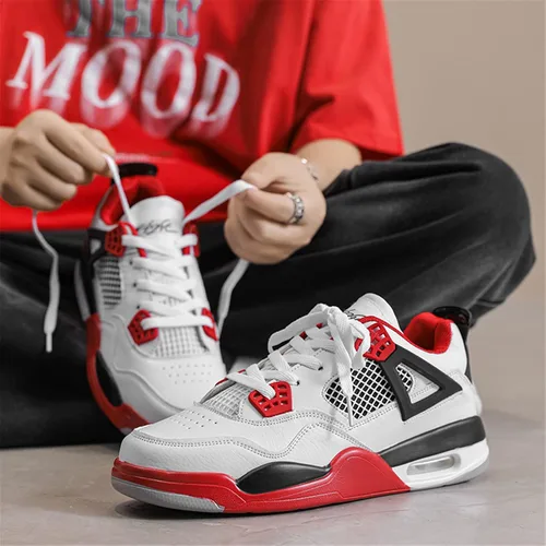 Miniatura 4 de Hoaeiewds Zapatos de baloncesto retro de moda de tendencia para niños grandes, zapatos deportivos para niños casuales al aire libre, zapatillas