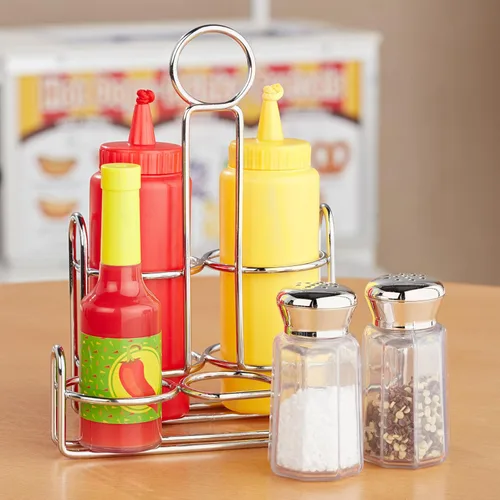 Miniatura 9 de Juego de condimentos de Melissa & Doug (6 piezas) alimento de juego, carrito de acero inoxidable