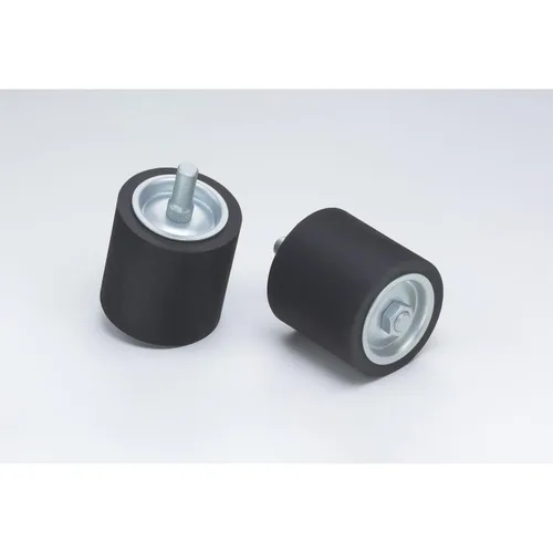 3M 45123 Rueda de pulido de cojín de goma abrasiva, vástago redondo de 1/2", 3" de diámetro x 3" de ancho