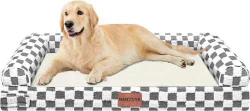 Miniatura 24 de Cama ortopédica lavable para perros medianos y grandes: cama con cojines de apoyo para perros medianos y grandes, cama impermeable de espuma tipo
