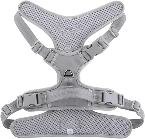 Miniatura 4 de No Pull Dog Harness – Adjustable Reflective Nylon Harness with Soft Padded Mesh for Comfortable Walking (Black, M)