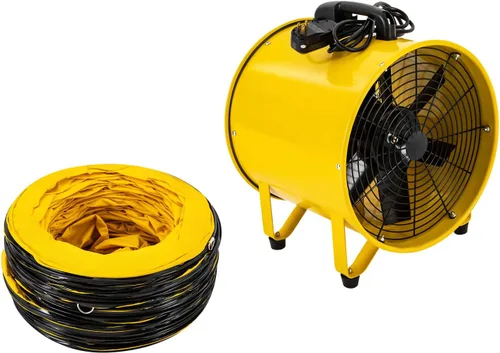 Miniatura 4 de Ventilador de ventilador utilitario, 16 pulgadas, 1100 W, 2160 y 3178 CFM, ventilador de alta velocidad con manguera de conducto de 32.8 pies