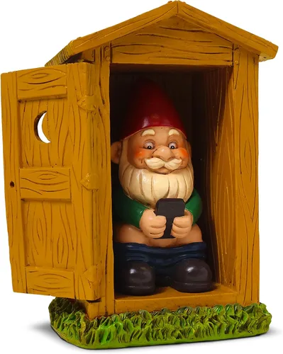 Miniatura 6 de Gnomo de Jardín de Pastel de Feliz Cumpleaños de 8' Adorno Divertido para el Césped para Celebraciones Decoración de Patio de Resina Duradera Regalo