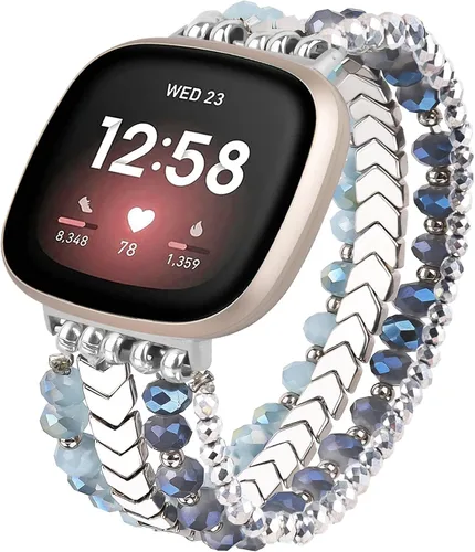 Miniatura 13 de MOFREE Bracelet Compatible with Fitbit Versa 3/Versa 4 Bands/Fitbit Sense/Sense 2 Bands for Women