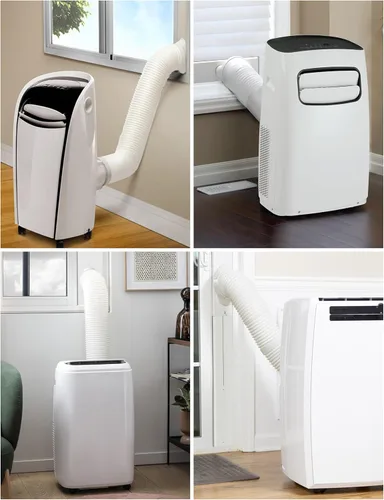Miniatura 7 de Kit de ventilación de aire acondicionado portátil mejorado, con manguera de escape 5.9, 4 placas de sellado deslizante, acoplador universal, kit
