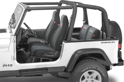 Diver Down Neoprene Seat Cover Set - Fits Jeep YJ 1987-1995 Wrangler - Front and Back Seat Set - Waterproof Custom Fit - Soft Padded Cushion Feel
