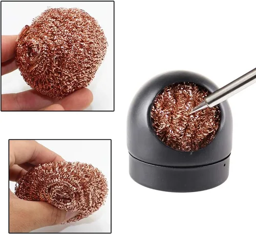 Miniatura 5 de Juego de herramientas de soldadura 4 en 1, limpiador de puntas de soldador + alambre de soldadura de 0.024 in (1.76 oz / 50 g) + pasta de fundente