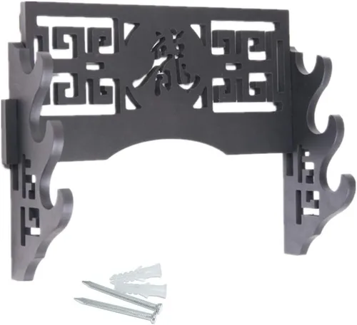 Miniatura 6 de Estante para colgar en la pared Katana Exhibition Rack Retro Hollow Tallado Espada Soporte Percha - Dragón