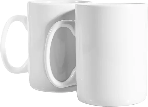 BYCNZB Juego de 2 tazas de café de cerámica súper grandes de 30 onzas (blanco)