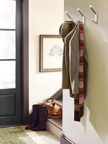 Miniatura 3 de Amerock H37003G10 Gancho de pared decorativo de doble punta Emerge Gancho de níquel satinado para abrigos, sombreros, mochilas, bolsos Ganchos