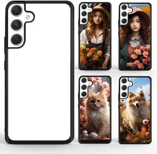 Miniatura 10 de Funda de sublimación de 5 piezas compatible con Samsung Galaxy S23 en blanco, imprimible, personalizada, TPU suave + policarbonato duro