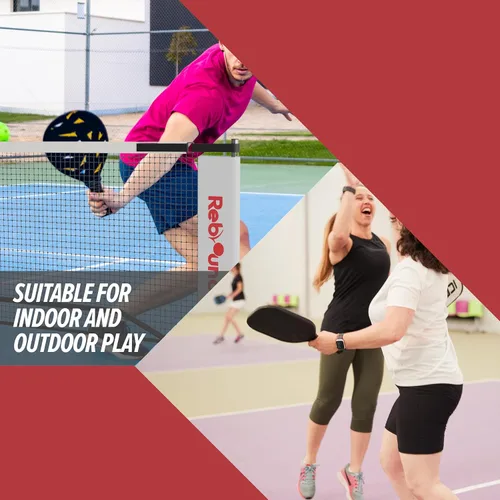 Miniatura 7 de Sistema de Red de Pickleball Portátil Reboundia - Red de Pickleball de Tamaño Reglamentario Oficial para Uso en Exteriores e Interiores, Redes