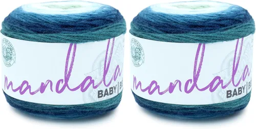 Miniatura 12 de Lion Brand Yarn (1 madeja) Mandala Baby Yarn, Wishing Well, 1770 pies (paquete de 1)
