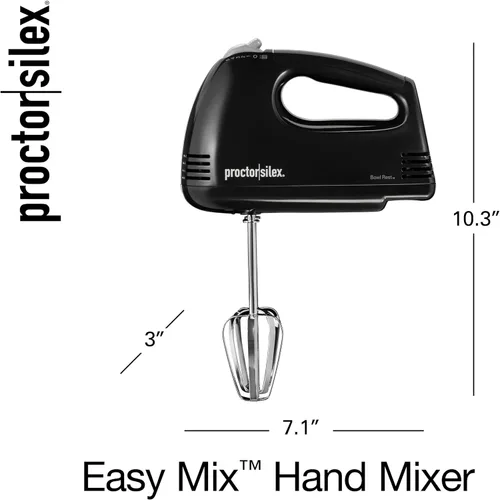 Miniatura 8 de Batidora de mano 62507 de Proctor Silex con 5 velocidades, color negro, Negro