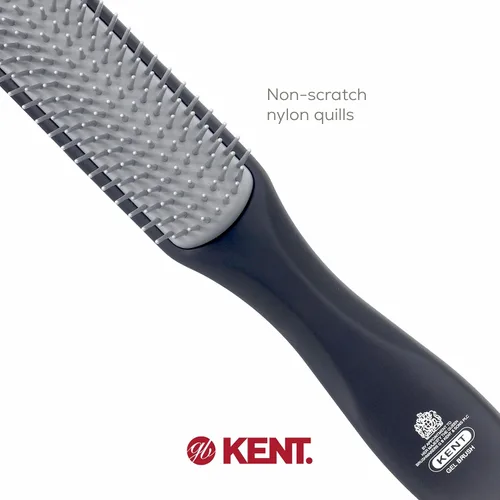Miniatura 5 de Kent KFM3 Cepillo para peinar con gel para hombres, cepillo de 9 filas con cerdas iónicas antiestáticas, desenredante y suavizante para cabello