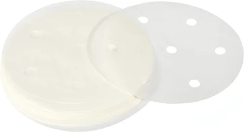 Miniatura 6 de uxcell 100 piezas de papel pergamino para freidora de aire, forro redondo de 6 pulgadas, papel de hornear antiadherente para freidoras de aire