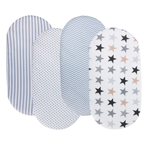 Miniatura 11 de Onacosht Sábanas de moisés para bebé, niño y niña, sábana bajera elástica transpirable universal para moisés, cuna de reloj de arena, almohadilla