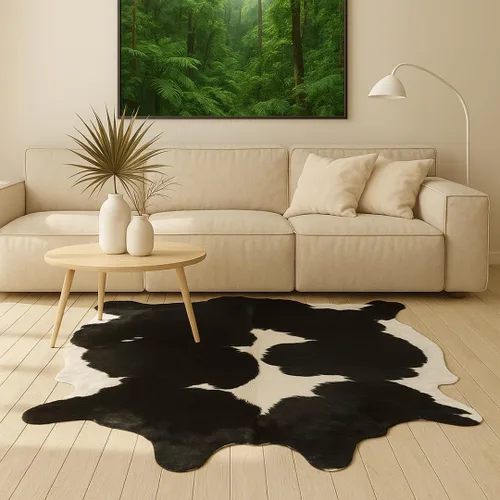 Miniatura 8 de rodeo Alfombra de Cuero de Vaca Auténtico con Pelo de Grano Completo: Alfombra con Estampado Animal Real para Decoración del Hogar Occidental