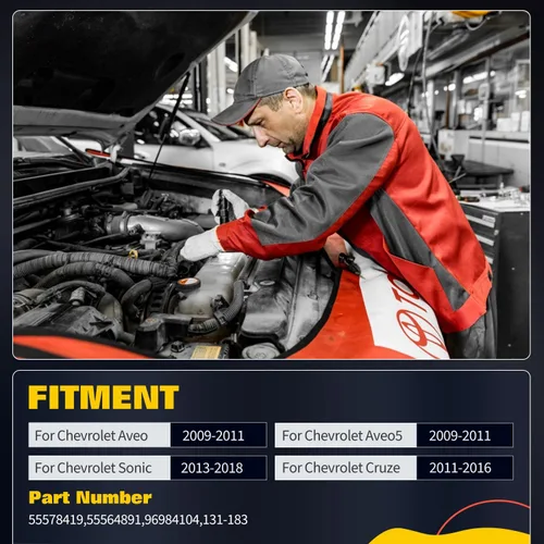 Miniatura 6 de OCPTY Carcasa de termostato apta para Chevy Aveo 2009-2011, para Chevy Cruze 2011-2016, para Chevy Sonic 2013-2018, el conjunto de carcasa