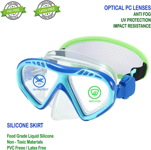 Miniatura 4 de Gafas de natación para niños, cubierta de nariz, gafas para niños sin tirones de pelo,Máscara de natación para niños antiniebla 1 unidad: tiburón
