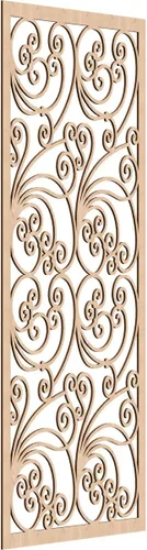 Miniatura 88 de 9 3/8"W x 24 3/8"H x 1/4"T Marilla Decorativos Paneles de Pared de Madera Calado, Abedul