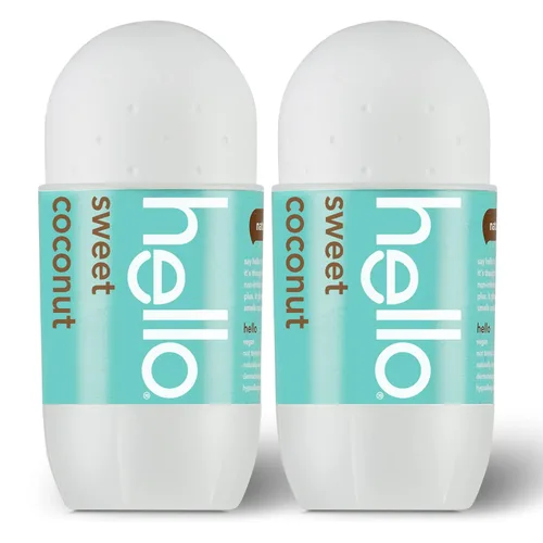 Sweet Coconut - Desodorante roll-on sin aluminio, para mujeres y hombres, 48 horas no es pegajoso, se seca rápido, sin residuos blancos, tamaño de