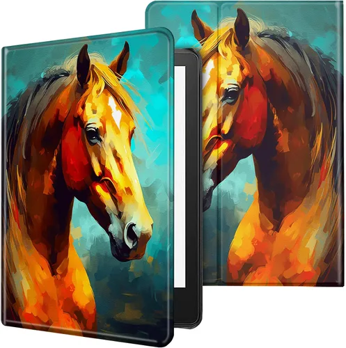 Miniatura 49 de Funda para tablet Kindle Fire 7 2019/2017 lanzamiento 9ª/7ª generación 7 pulgadas, ligera, protectora de piel sintética, cubierta inteligente