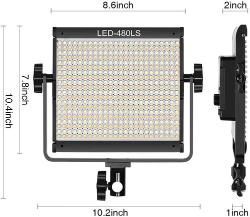 Miniatura 10 de GVM - Luces de video bicolor LED con función de aplicación, CCT variable 2300K-6800K y 10% -100% de brillo con pantalla digital para grabación