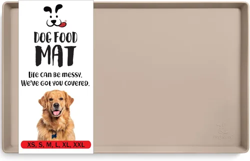 Miniatura 26 de DogBuddy Tapete de comida para perros – Tapete impermeable para comida y agua, tapete de silicona para alimentación de mascotas para pisos, mantel