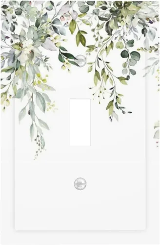 Miniatura 104 de Cubierta de placa de interruptor de luz de 2 cuadrillas con diseño abstracto de mármol verde de acuarela verde azulado, combinación de una sola