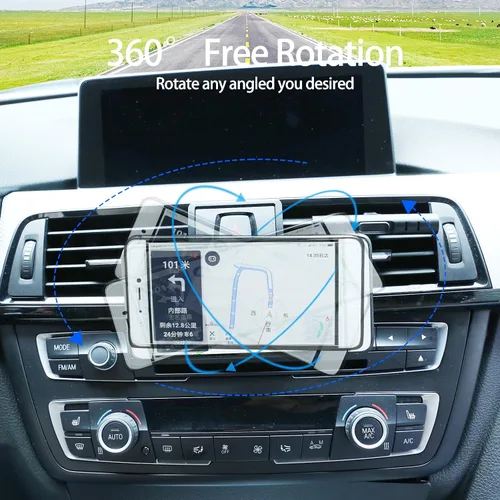 Miniatura 3 de Soporte de teléfono móvil para automóvil compatible con BMW 3 4 Series M3 M4 F30 F31 F32 F33 F34 F36 F80 F82 F83 Soporte giratorio de 360 grados