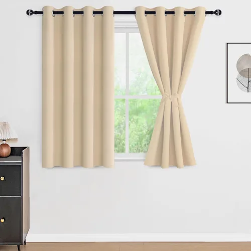 Miniatura 47 de DWCN Cortinas 100% opacas de 84 pulgadas de largo para dormitorio con forro negro, paneles de cortina de ventana de doble capa con aislamiento Azul