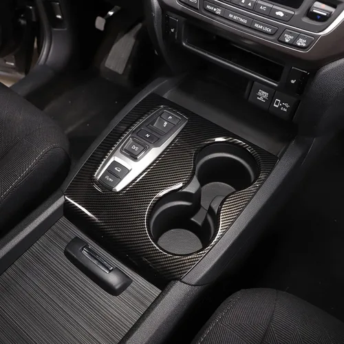 Miniatura 8 de Cubierta del panel de cambio para Honda Pilot 2016-2022 Ridgeline 2020-2023 Passport 2019-2023, protector antiarañazos para el marco del portavasos
