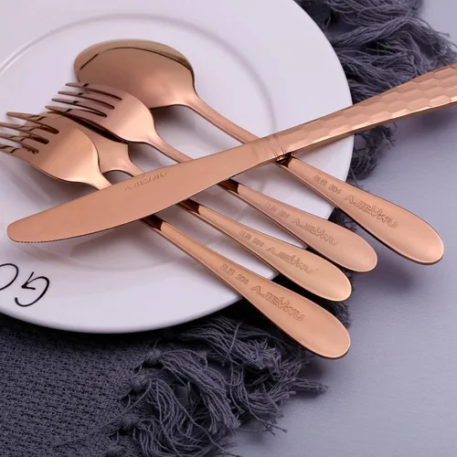 Miniatura 5 de Juego de cubiertos para 8 cubiertos de acero inoxidable de alta calidad, 40 piezas, incluye cuchillo mejorado, cuchara, tenedor, espejo pulido, apto