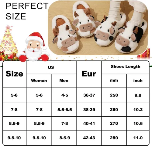 Miniatura 6 de TOPALL Pantuflas para mujeres y hombres, con bordado mejorado, mullidas, mullidas, cómodas, antideslizantes, cálidas, para interiores y exteriores