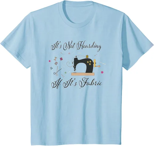 Miniatura 12 de It's Not Hoarding If Its - Camiseta de costura para acolchado, Blanco, S