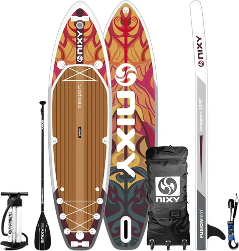 Miniatura 8 de NIXY Newport - Tabla de remo inflable de 10 pies 6 pulgadas, SUP de alto rendimiento, duradero y ligero para todos los niveles de habilidad, Exuma