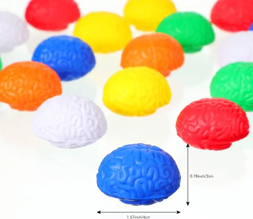 Miniatura 2 de 20 piezas de mini bola de estrés cerebral de Halloween, juguete cerebral de mano, ejercicio muscular, pelota de presión para adolescentes y adultos