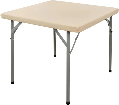 Mantel Cuadrado Elástico Ajustable, Cubierta de Mesa de Poliéster Resistente al Viento, Mantel Resistente a Rayones y Lavable para Mesas Plegables,