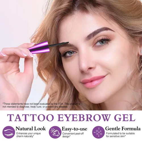 Miniatura 5 de Tinte de gel para cejas: tinte de cejas de larga duración hasta 3 días, gel de cejas impermeable y a prueba de manchas para cejas más completas