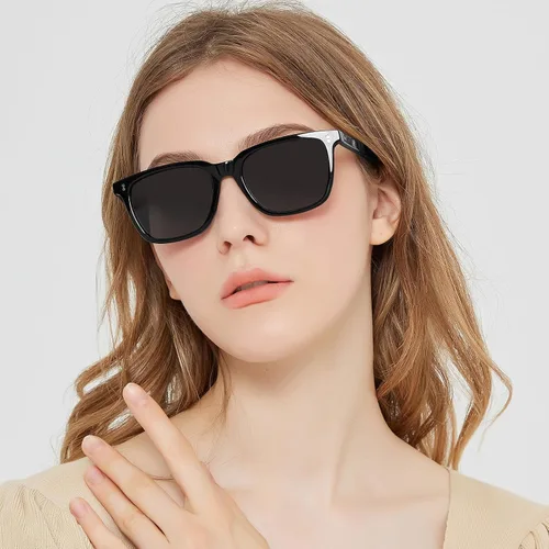Miniatura 12 de Carfia Chic - Lentes de sol polarizados para mujer, protección UV400, marco de acetato pulido a mano