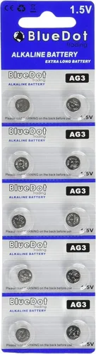 BlueDot Trading AG3 LR41 SR41 392 196 Pila de moneda de botón alcalino 1.55v Batería para relojes, calculadoras, juguetes, otros productos