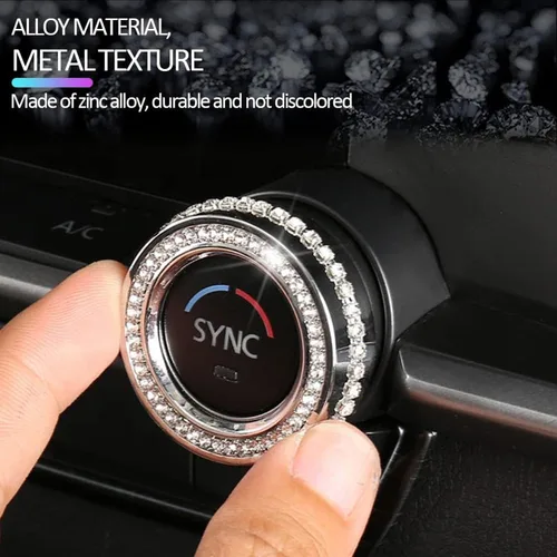 Miniatura 4 de Tapones para pomos de aire acondicionado, compatibles con Mazda 3 (2014-2018), cristal, decoración