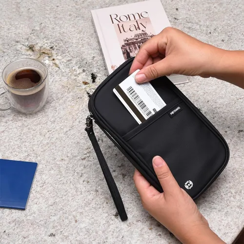 Miniatura 7 de ARTOS Carpeta de viaje para organizador de documentos, Negro -, Cartera Rfid