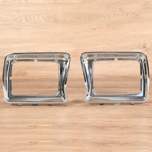 Miniatura 2 de HECASA Par de bisel de faros delanteros compatible con Ford F-100 F-150 F-250 F-350 Bronco 1978-1979 Reemplazo de camión para FO2513115 FO2512114