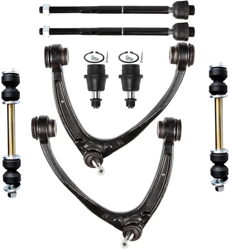 Miniatura 5 de Kit de suspensión de 8 piezas, 2 articulaciones de bola inferior delantera 2 barras de dirección 2 barras de corbata interior 2 extremos de control