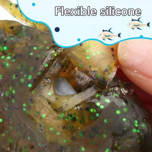 Miniatura 3 de 10 señuelos de cangrejo de plástico suave, cebos de pesca de agua salada con ganchos afilados, herramienta de accesorios de aparejos de agua dulce